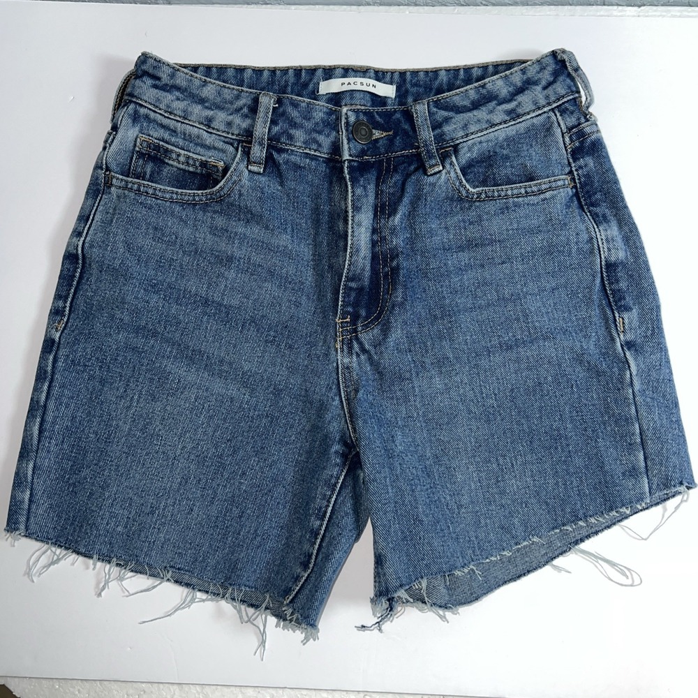 Pacsun Womens Size‎ 24 Mid Rise Juniors Mom Cutoff Denim Jean Shorts